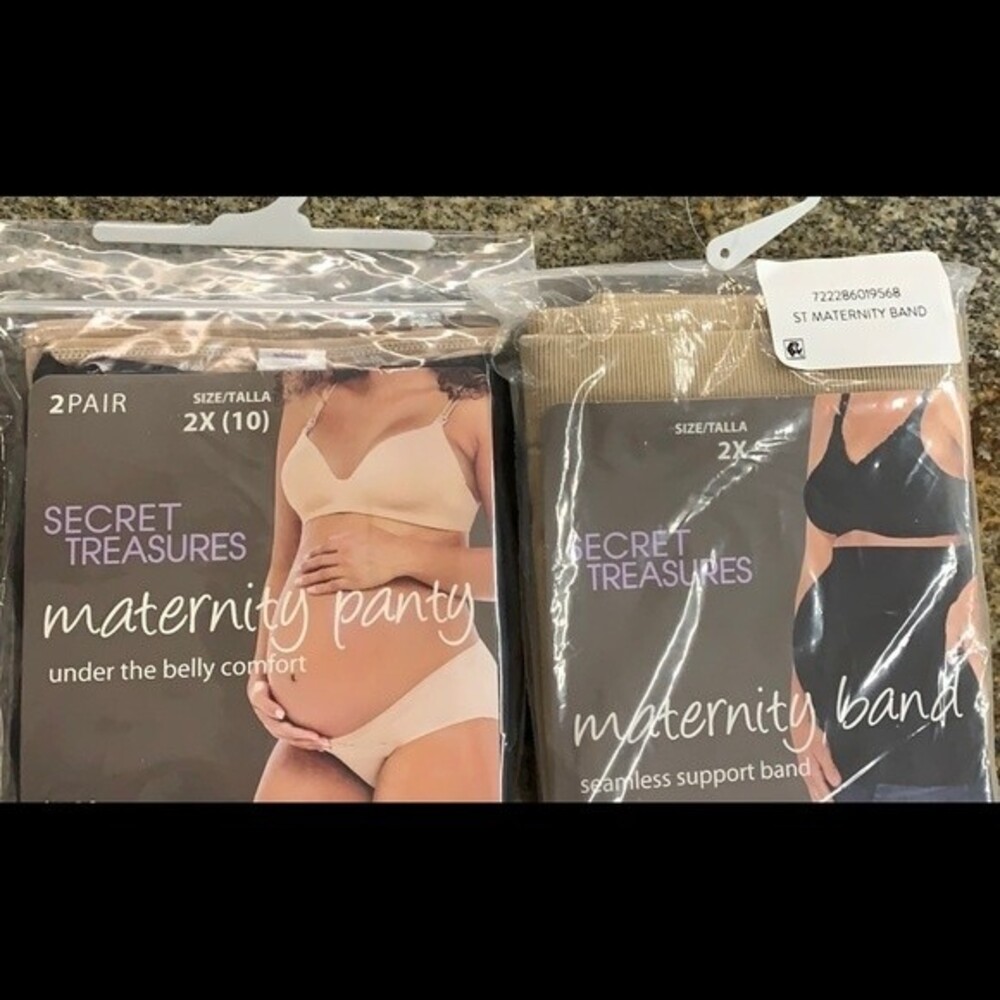 Secret Treasures Maternity panty 2 Pk and maternity Support band 2X